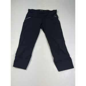 Athleta Capri Leggings Women's Cropped M Black High Rise Stretch Workout Pants